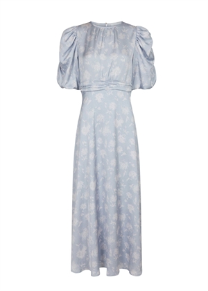 Kikka faded flower kjole Light Blue Neo Noir 